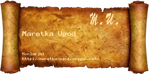 Maretka Ugod névjegykártya